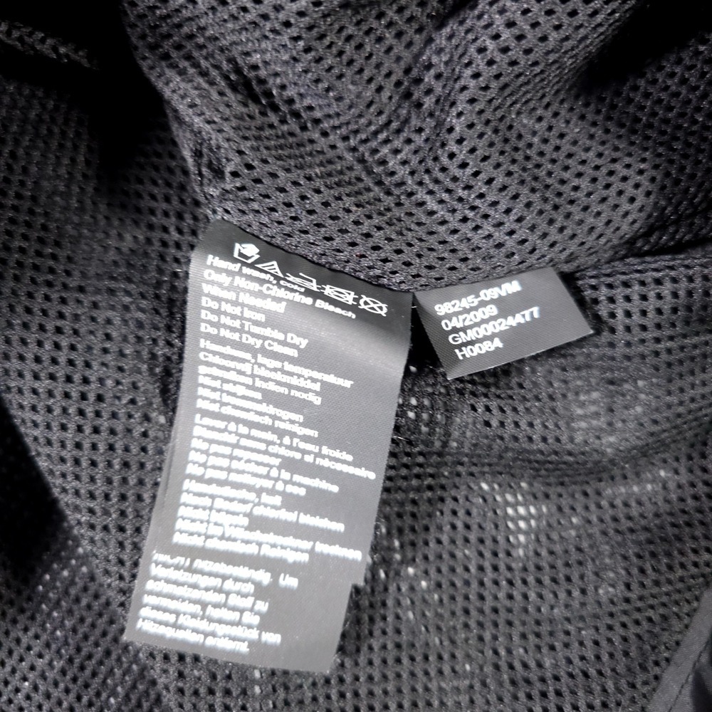Harley Davidson Jacket Mens Medium Black Orange Windbreaker Packable Hood - Picture 4 of 11